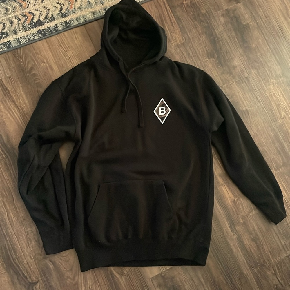 Black Scale Black Hoodie Medium